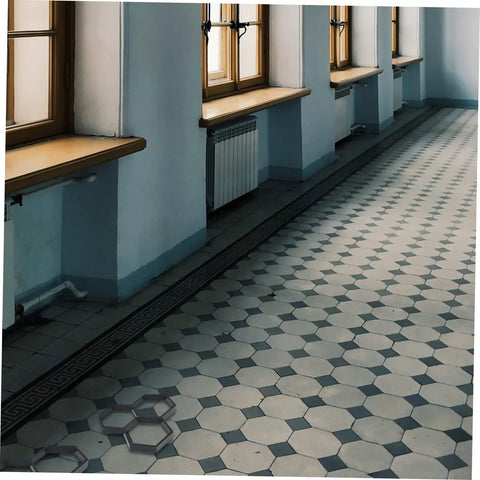 DIY Hexagon Cement Floor Mold For Garden Paths And Patios Reusable Paving Mold For Walkways Driveways And Outdoor Decor Cement Path Maker No Fuss Easy To Use Template on tiled floor
