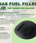 Honda Pilot Gas Fuel Filler Cover Lid Replacement For 2009 To 2015 3 5L V6 SOHC Naturally Aspirated Fits EX LX EX L Sport Utility 74481 SZA A01ZZ EZ Install shown flat and black