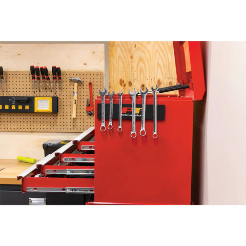 Magnetic Tool Holder Bar Set Of 2 With Strong Double Sided Magnets That Grip Metal Surfaces Without Screws Holds Heavy Duty Tools Securely Durable Finish For Garage Or Workshop Organization