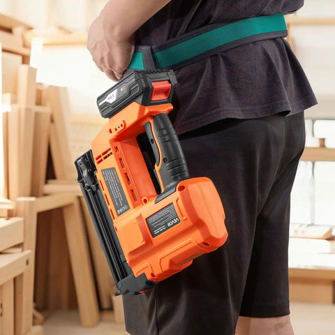 Smooth Shootin Cordless Brad Nailer 18 Gauge 20V Battery Powered Nail Gun With 2 0 Ah Li Ion Battery And Charger For No Fuss Setup Includes 500 Brad Nails Adjustable Depth For Woodworking Home Diy Crafts