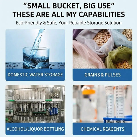 "Small bucket, big use" capabilities for 125L Rain Barrel Alternative Blue Open Top Storage Keg With Lid