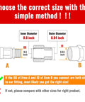 Diagram showing brass pipe fittings compatibility guide for 1/2 inch NPT adapters with measurements in inches.