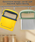 Paoeyrb 2-pack crinkle cutter set; yellow handheld potato cutter and green vegetable slicer with stainless steel blades