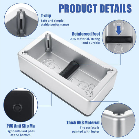 Automatic Shoe Cover Dispenser Featuring 200 Disposable Non Slip Shoe Covers with T-clip and reinforced foot for indoor hygiene.