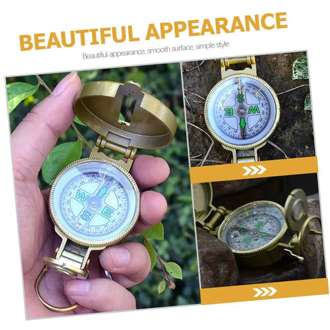 All In One Portable Hiking Compass With Carabiner For Camping And Backpacking Quick Reading Map Needle Durable Keychain Navigation Tool