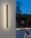 Outdoor Wall Light 20W LED Sconce, Extra Long 35.4 Inch Exterior Fixture For Front Porch And Patio, IP65 Waterproof, lit at night