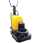 Electric Concrete Floor Grinder for Wet and Dry Grinding, Beast Mode Polisher with Diamond Discs, yellow housing