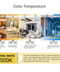 Effortless No Fuss 9W LED PLD Bulbs G24Q Base color temperature chart showing neutral white 3500K for optimal lighting
