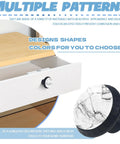 Totally Fresh White And Black Marble Crystal Cabinet Knobs Mushroom Drawer Pulls For Kitchen Bathroom Decor, 3.5 cm, sleek design.