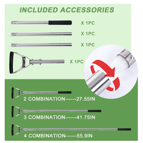 Garden Hoe With Three Height Adjustable Long Handle 55.9 Inch Stainless Steel Heavy Duty Scuffle Hoe components and adjustment options