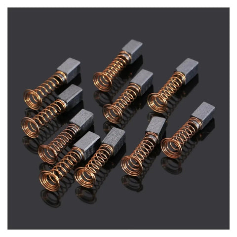 Rock Solid 50 Pack Carbon Brush Replacement For Electric Drill And Rotary Tool Motor Hella Durable Graphite Copper Contacts Restore Snappy Power And Smooth Performance Quick Install 5X5X8MM Upgrade Parts, graphite copper carbon brushes with springs.