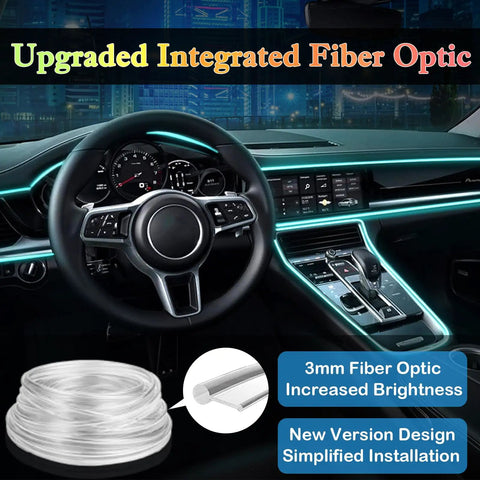 RGB Car Interior Lighting Kit With Fiber Optic 6 In 1 Ambient Light 315 Inches Integrated Fiber Optic in car interior