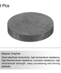 High Purity Graphite Block Disk Ingot 30x5mm For Melting And Electrolysis Pro Grade Graphite Electrode Plate, shown in side view