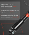 Close-up of black shock absorber with HY900-1100 coating for Chevrolet Silverado 1500 Classic 1999-2007 4WD Pickup