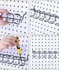 Pegboard Screwdriver And Tool Holder Rack Set With Six Ring Style Hooks For Pliers And Small Tools, Quick Clip On Mount.