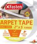 Double Sided Rug Gripper Tape for Carpets and Hardwood Floors 2 Feet By 5 Yards Three Inch Core Easy To Use Area Rug Tape