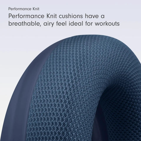 Premium Replacement Ear Pads And Headband Cushions For Over Ear Headsets Performance Knit breathable navy cushion detail for workouts.
