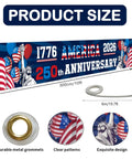 250th Anniversary American Banner Flag 1776 2026 Patriotic Decor, 300x50 cm, with grommets, shows Statue of Liberty, USA flag.