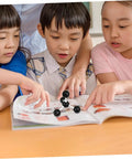 Children using Hands On Molecular Model Kit For Chemistry Education Classroom Science Teaching Tool Build Realistic Molecular Structures