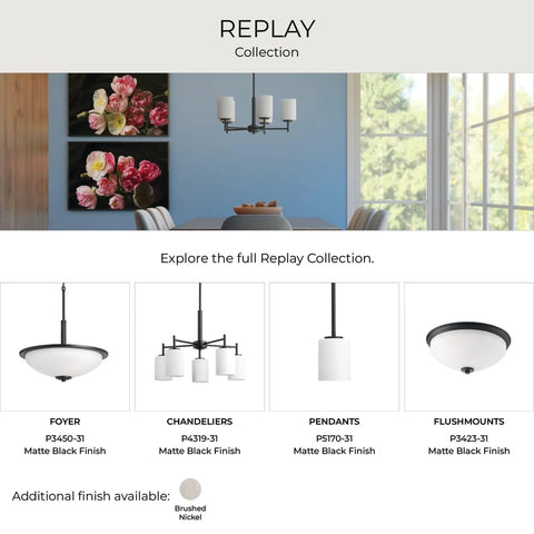 Two-Light Vanity Light In Slick Textured Black With Etched White Glass Shades shown in a living room display, modern fixture collection.