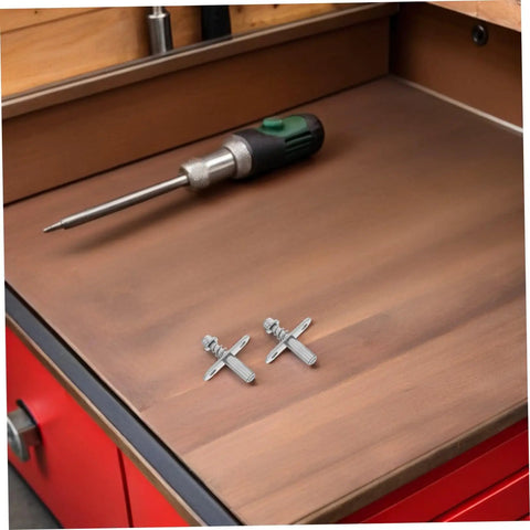 Adjustable Pivot Shaft hardware and screwdriver on wooden workbench for Upgrade Your Home With These Top Shelf Adjustable Spring Loaded Rotating Pivot Shafts For Folding Room Dividers And Heavy Duty Door Partitions That Rock Securely.