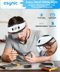 Head Magnifier With LED Light For DIYers Up To 6X Magnification With 5 Interchangeable Lenses being used for electronics repair