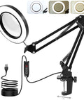Desk Lamp With Built In 10X Magnifying Glass, 72 LED Lights, 1200 Lumens, Three Color Modes, Stepless Dimmer for home or office crafting