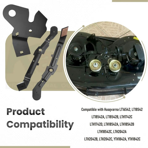 Arm Bracket Roller Cam Kit For AYP Husqvarna Craftsman 42 Inch Mower Deck Includes Two Brake Arms One Idler Arm And Two Springs For A Beefed Up Plug And Play Fit With Part Numbers 532184907 532151785 532155046