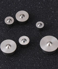 Six Piece Pro Grade Stainless Steel Dowel Tenon Center Set For Precise Drill Alignment And Panel Positioning In Furniture Making Includes Log Pin Transfer Plugs Kit For Accurate Woodworking, six steel centers