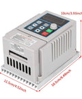 Versatile Variable Frequency Drive For 0.45KW Single Phase Motors 220V 2.5A VFD Speed Controller with dimensions labeled
