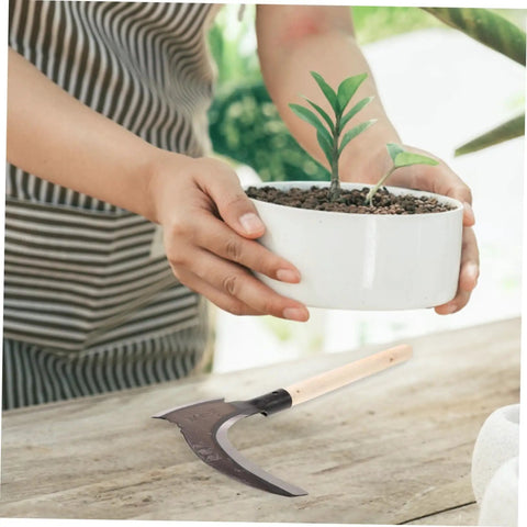 Manganese Weeding Sickle Multi Functional Detachable Handle Garden Tool For Grass Cutting And Harvesting Ergonomic Design