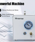 Oilless Lab Diaphragm Vacuum Pump Go To Filtration Device for the Lab with Two Rubber Tube Types and Negative Pressure at 15 L per Minute.