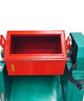 Heavy Duty Electric Drum Polisher Proven Workhorse Smooths Out Jagged Edges And Burrs In Sixty Liter Tumbling Barrel with open red drum.