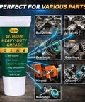 Lithium Grease 1 Oz High Temp Waterproof used on ball joints, bearings, hinges, chains, and bushings in image