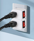 Grounded Outlet With On Off Switch 15A 1875W 3 Prong Power Outlet White ETL Listed Pack Of 4 installed in wall