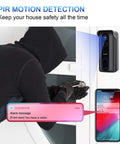 Wireless Doorbell Camera With Chime 2K QHD Video Two Way Audio Motion Detection with PIR infrared night vision alert