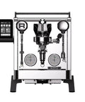 Heavy Duty Dual Boiler Espresso Machine Featuring Programmable Pre And Post Infusion slick stainless finish with PID screen.