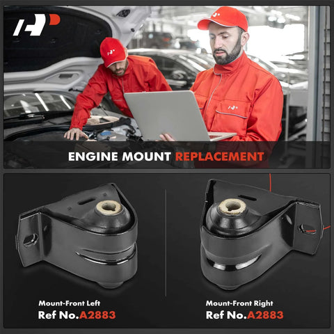 Mechanics with Front Left And Right Engine Motor Mount Kit For Jeep Wrangler TJ 1997 To 2006 Fits 2.4L 2.5L And 4.0L V6