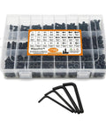 Massive 1760 Piece Metric Screw Set M2 To M5 With Alloy Steel Hex Socket Head Cap Bolts And Nuts, Black Zinc Plated, 4 Wrenches