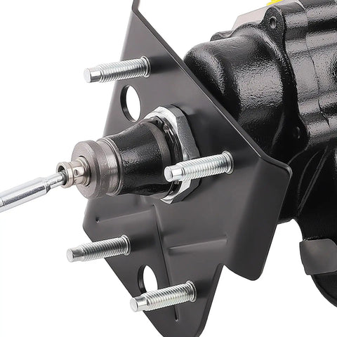 Heavy Duty Hydraulic Power Brake Booster That Slaps Right Into Chevy Tahoe And Gmc Yukon As A Straight Swap close-up view with mounting bolts.