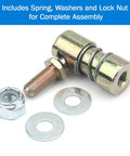 Two Pack Throttle Disconnect Quick Release Ball Joints For Throttle Cable Ball End Dual Linkage Setup And Spare Replacement With One Quarter Twenty Eight Female Thread Fitment For Easy Throttle Linkage Removal During Tuning And Maintenance, with washers and lock nut