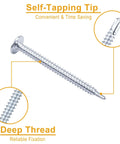 All In One Self Tapping Screws Set For Metal Wood And Plastic 125Pcs Galvanized Phillips Truss Head self-tapping screw with deep thread