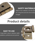 Iron Door Hinges Set For Cabinets And Glass Doors Retro Style Screen Hinges with smooth surface and burr-free finish
