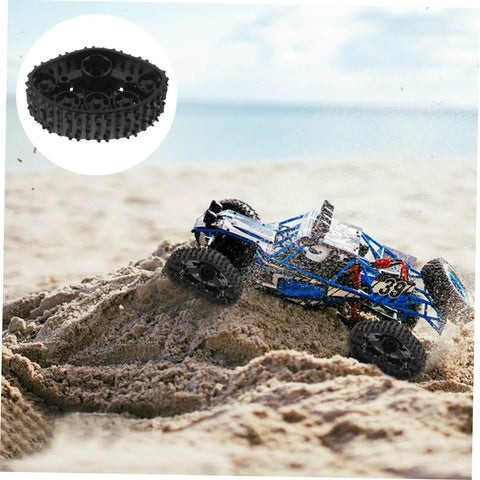 Track Wheel Replacement Kit for Toy Tank Crawler with durable plastic tracks on beach terrain