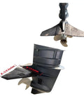 Hydrofoil Stabilizer For Outboard And Stern Drive Boats Up To 150 HP Easy Install Marine Upgrade shown with propeller