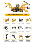 Compact Backhoe Loader Tractor 4x4 Do It All Digger And Loader For Backyard Gardening Farmland Small Construction Projects And Daily Property Maintenance Workhorse with optional loader attachments display
