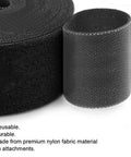 Close-up of 4 Inch Wide 5 Yards Long Heavy Duty Hook And Loop Cable Tie Cord Wrap Fastener Nylon, showing hook surface detail.