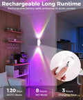 Rechargeable Motion Sensor Wall Lights Peel And Stick Sconces Set Of Two Wireless Magnetic Fixtures for hallway use at night.