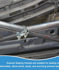 Two Pack U Bolt Exhaust Clamp Kit For Muffler And Exhaust Tip Pipes 26mm 1 Inch Galvanized Iron U Bolt Clamps in use under vehicle