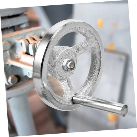 Heavy Duty Cast Iron Handwheel With Chrome Plated Crank Handle For Lathe And Milling Machines, Precision Mechanical Revolving Knob